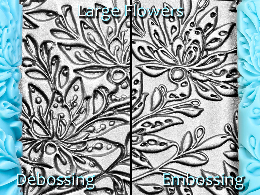 Large Flowers Deep Impression Texture Rollers