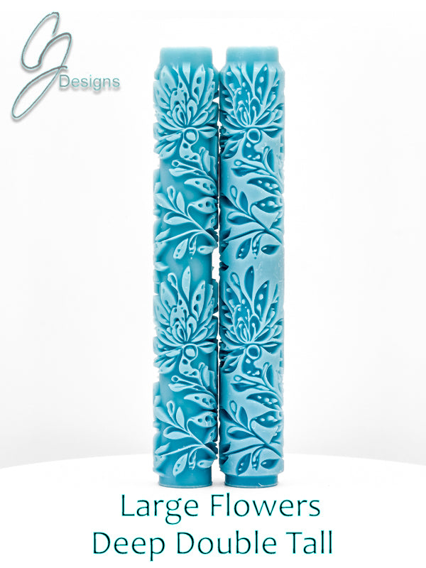 Large Flowers Deep Impression Texture Rollers
