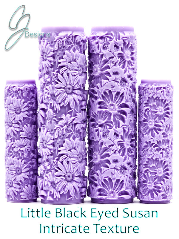 Little Black Eyed Susan Intricate Detail Texture Roller