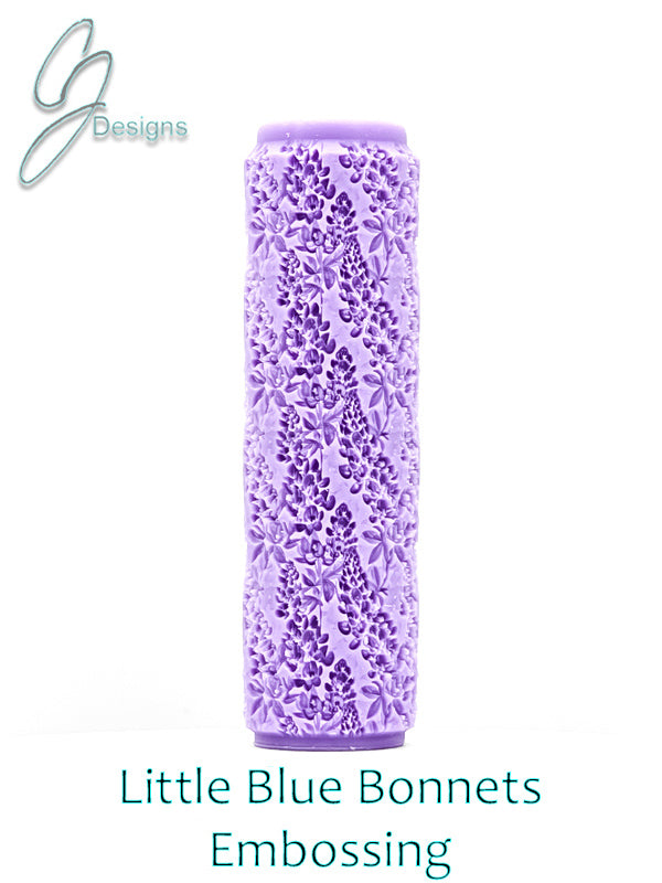 Little Blue Bonnets Intricate Detail Texture Roller