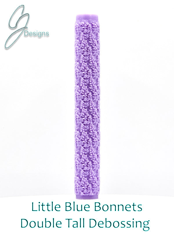 Little Blue Bonnets Intricate Detail Texture Roller