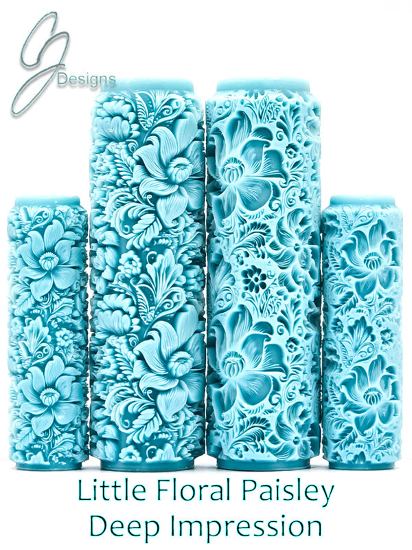Little Floral Paisley Deep Impression Texture Rollers