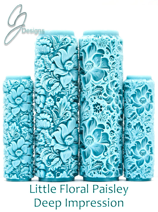 Little Floral Paisley Deep Impression Texture Rollers