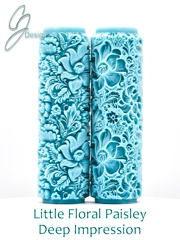 Little Floral Paisley Deep Impression Texture Rollers