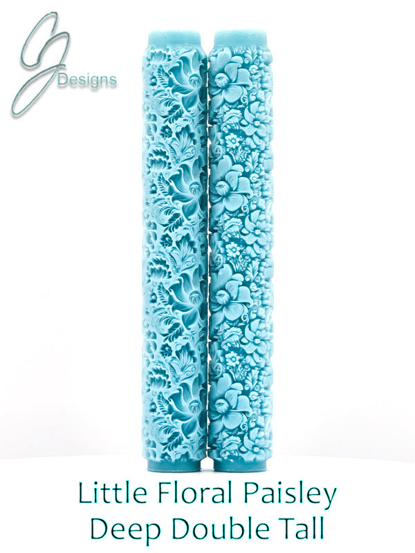 Little Floral Paisley Deep Impression Texture Rollers