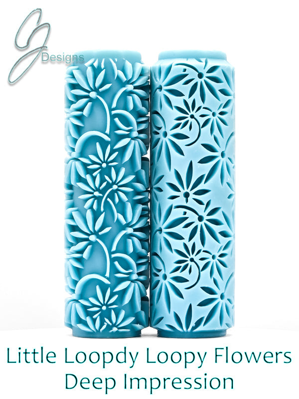 Little Loopdy Loopy Flowers Deep Impression Texture Rollers