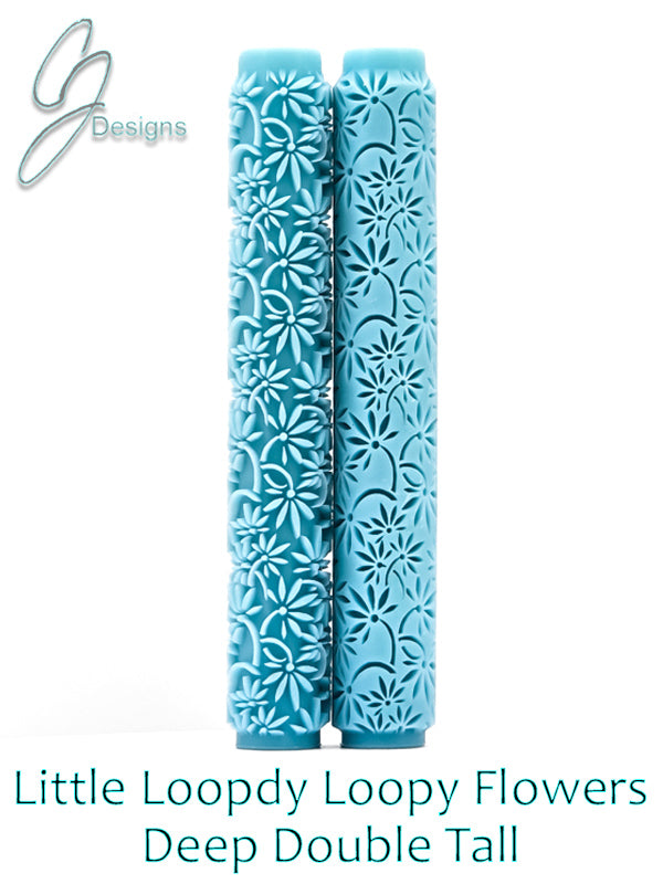 Little Loopdy Loopy Flowers Deep Impression Texture Rollers