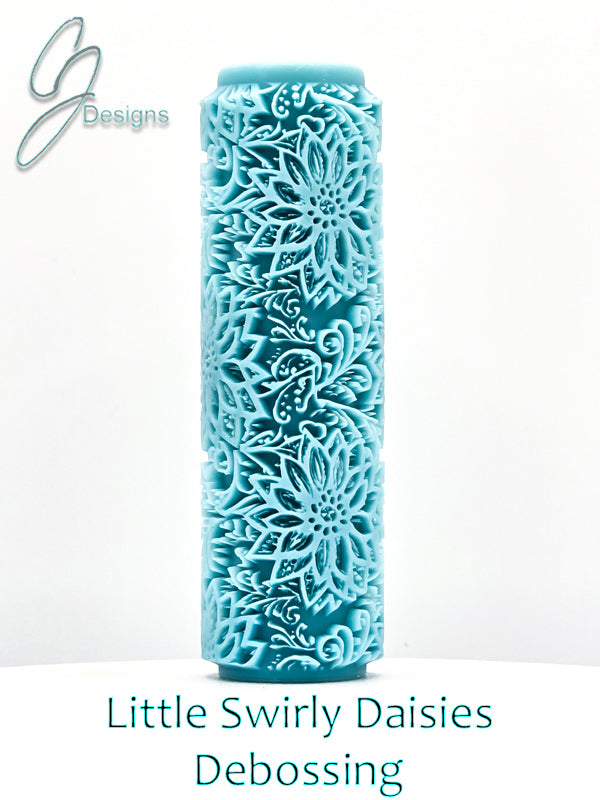 Little Swirly Daisies Deep Impression Texture Rollers