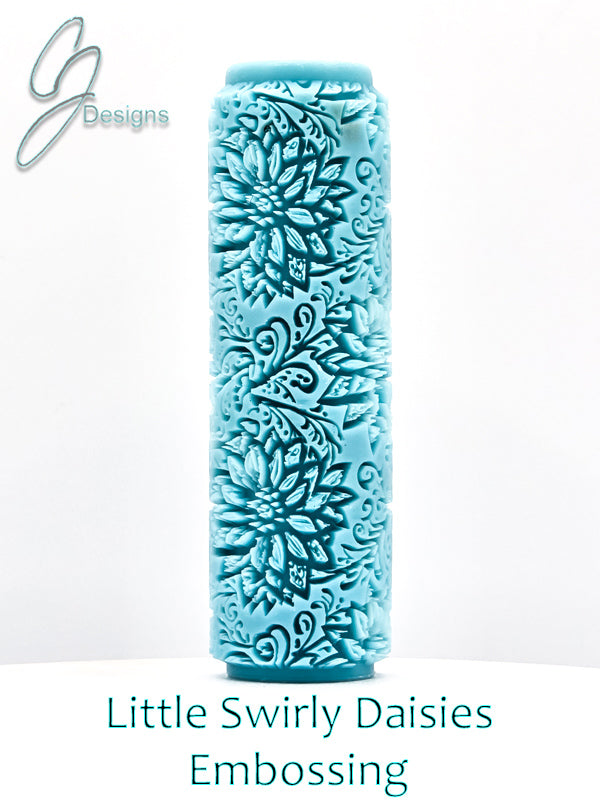Little Swirly Daisies Deep Impression Texture Rollers
