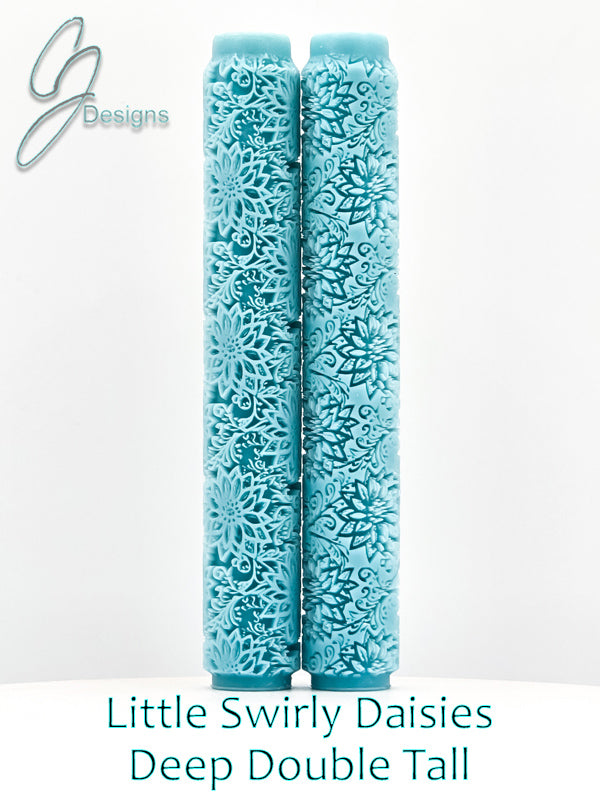 Little Swirly Daisies Deep Impression Texture Rollers