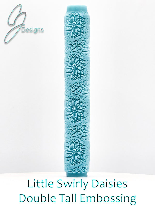 Little Swirly Daisies Deep Impression Texture Rollers