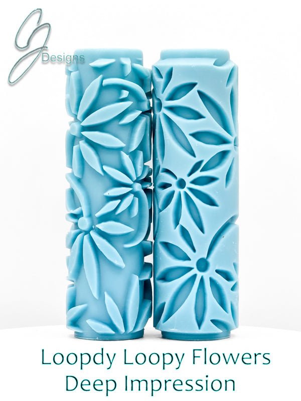 Loopdy Loopy Flowers Deep Impression Texture Rollers