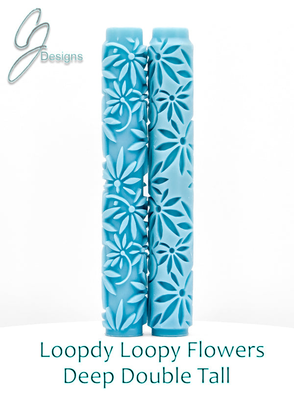 Loopdy Loopy Flowers Deep Impression Texture Rollers