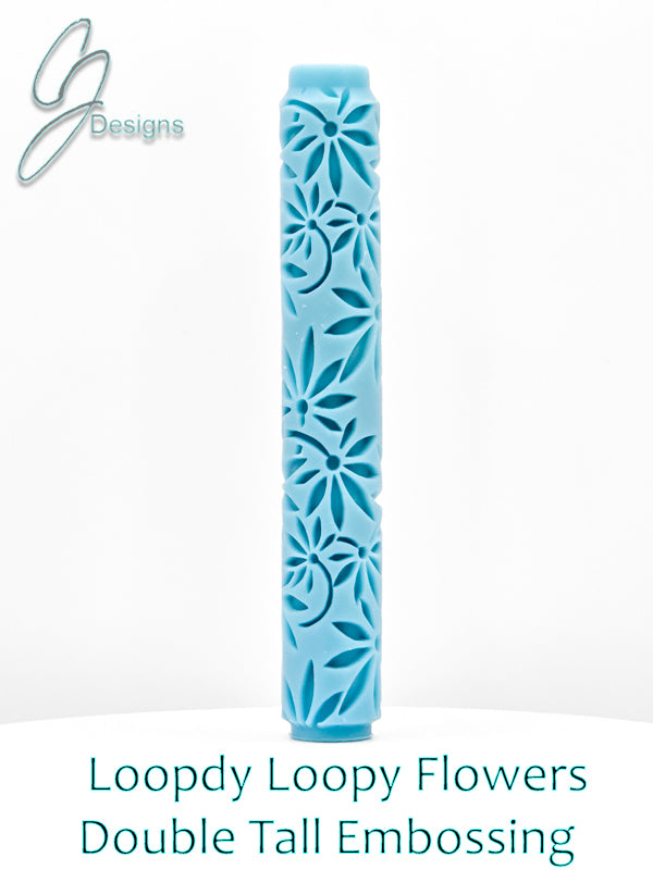 Loopdy Loopy Flowers Deep Impression Texture Rollers