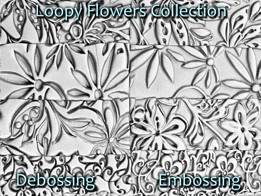Loopy Flowers Collection Deep Impression Texture Rollers
