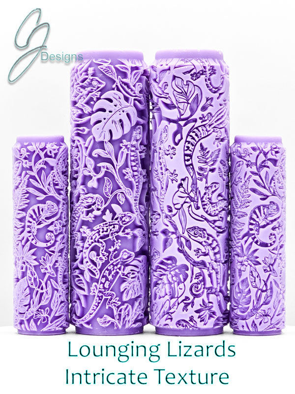 Lounging Lizards Intricate Detail Texture Roller