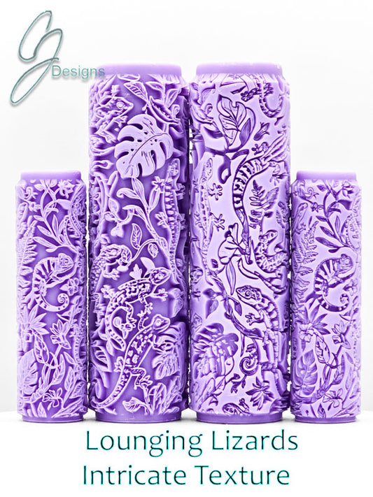 Lounging Lizards Intricate Detail Texture Roller