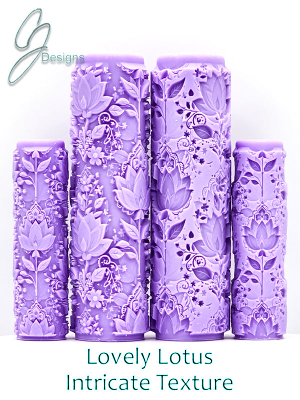 Lovely Lotus Intricate Detail Texture Roller