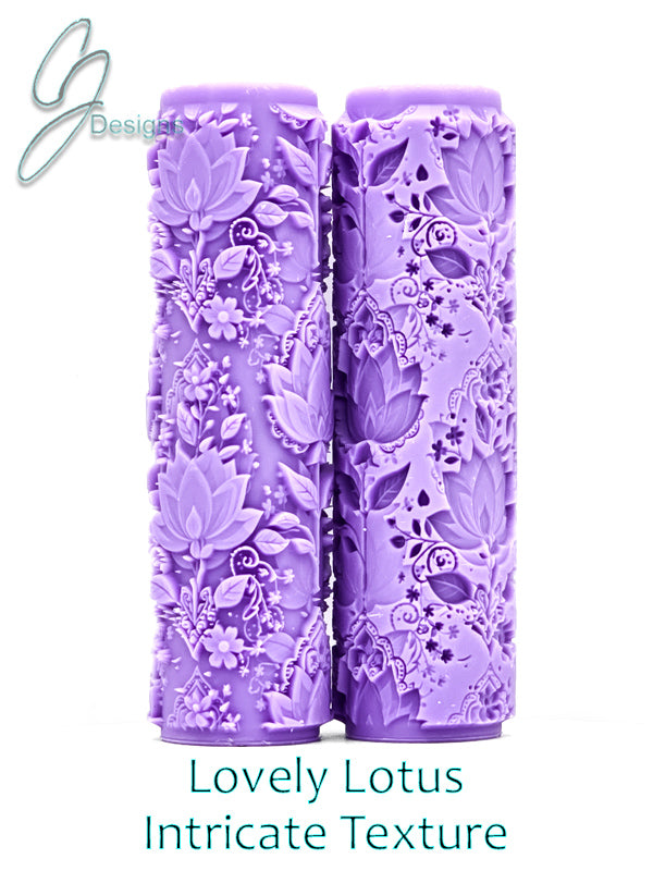 Lovely Lotus Intricate Detail Texture Roller