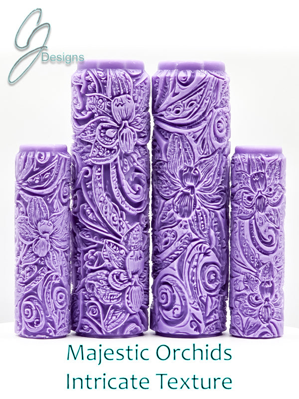 Majestic Orchids Intricate Detail Texture Roller