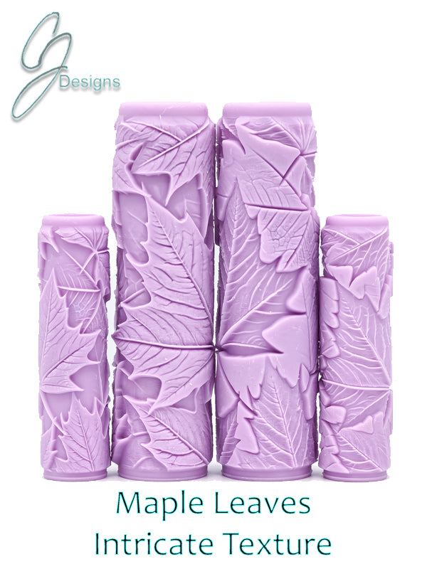 Maple Leaves Intricate Detail Texture Roller with DoubleTall Option