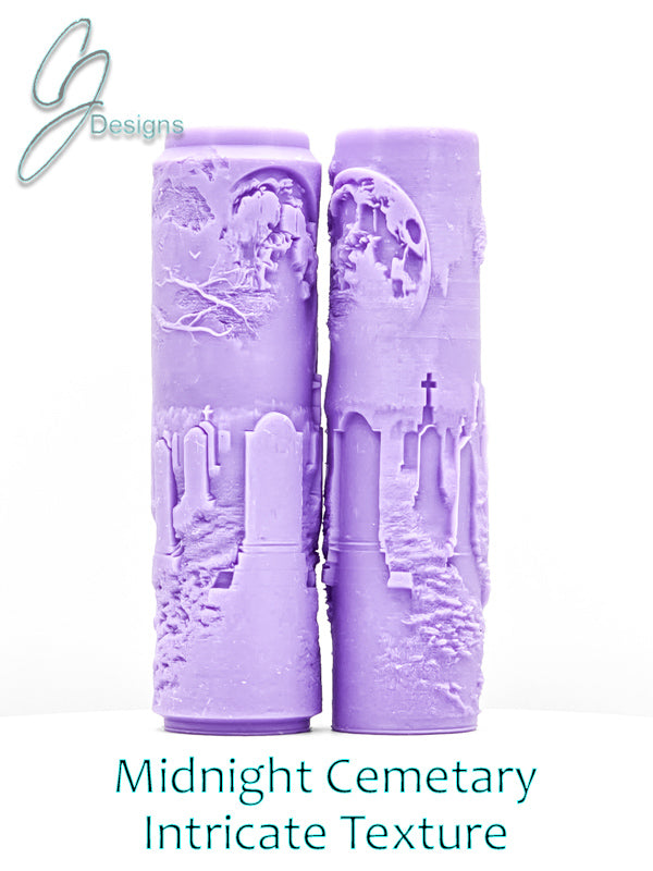 Midnight Cemetery Intricate Detail Texture Roller