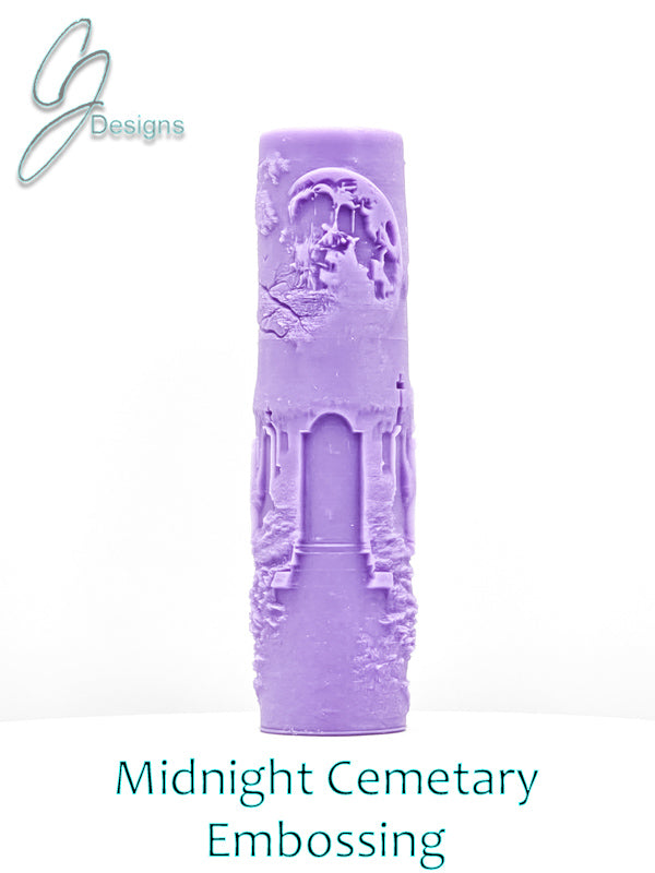 Midnight Cemetery Intricate Detail Texture Roller