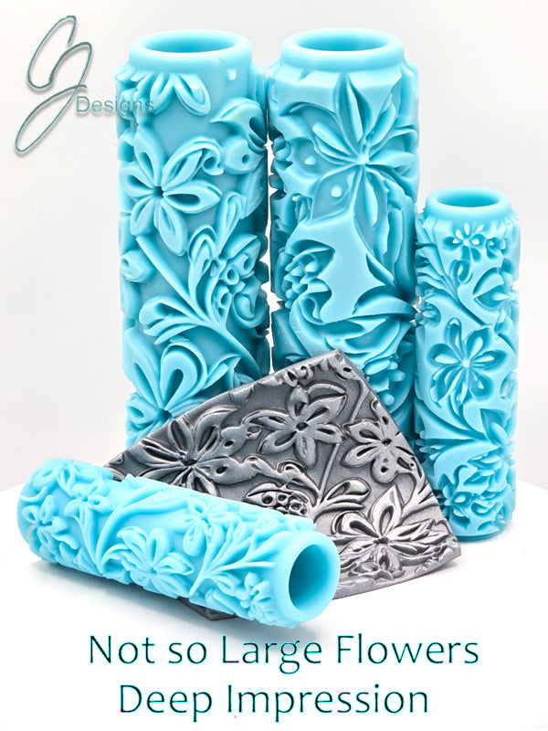 Not so Large Flowers Deep Impression Texture Rollers