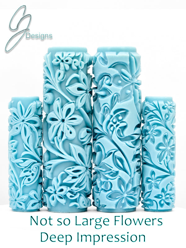 Not so Large Flowers Deep Impression Texture Rollers