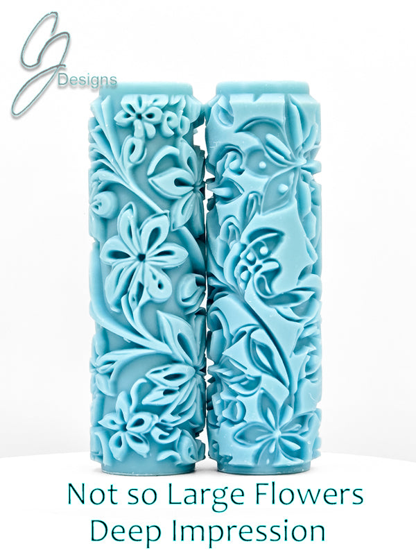 Not so Large Flowers Deep Impression Texture Rollers