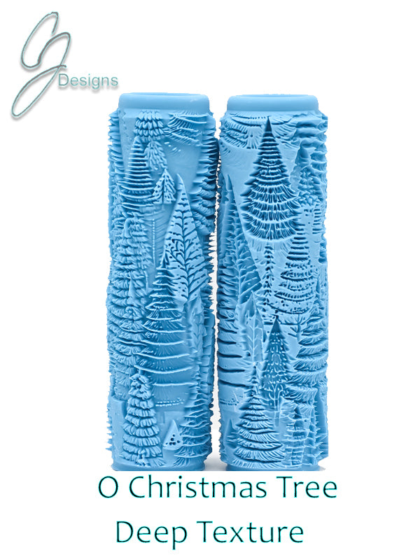 O Christmas Tree Deep Impression Texture Roller with DoubleTall Option