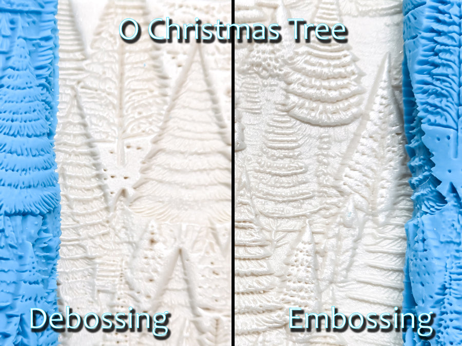 O Christmas Tree Deep Impression Texture Roller with DoubleTall Option