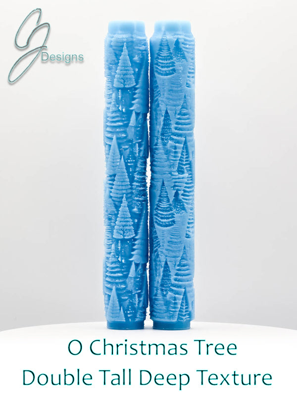 O Christmas Tree Deep Impression Texture Roller with DoubleTall Option