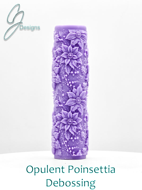 Opulent Poinsettia Intricate Detail Texture Roller