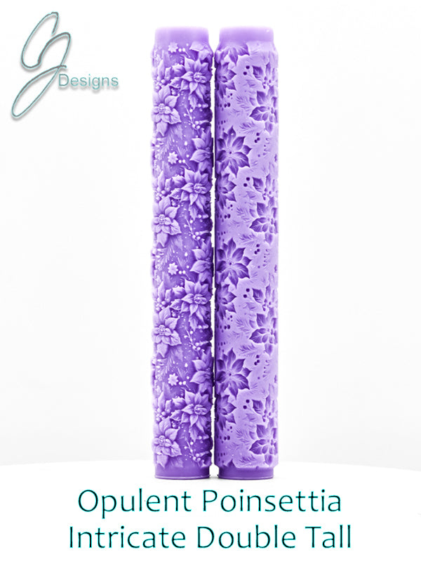 Opulent Poinsettia Intricate Detail Texture Roller