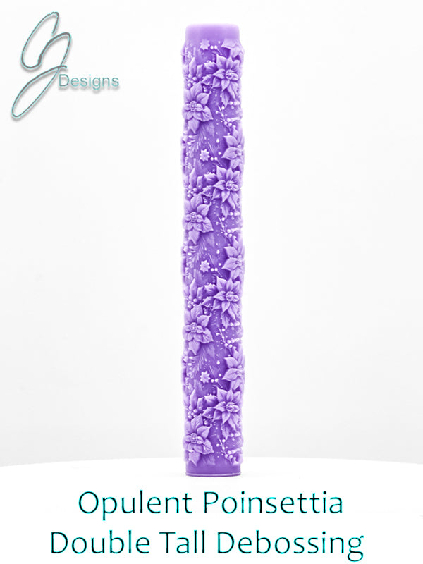 Opulent Poinsettia Intricate Detail Texture Roller