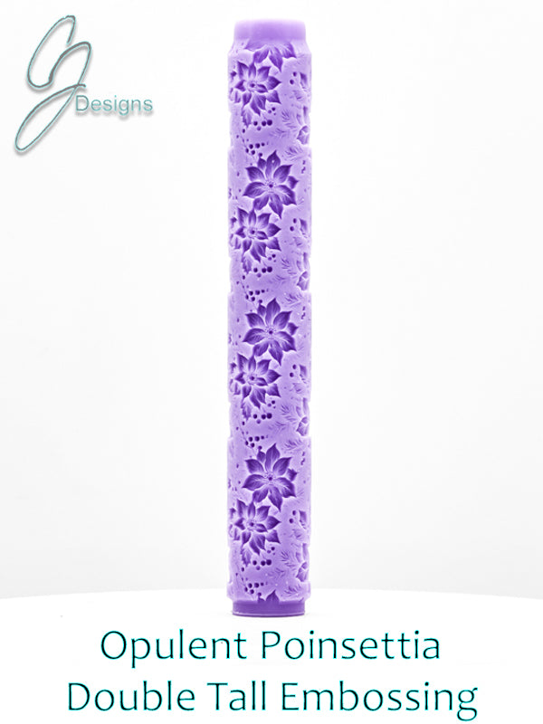 Opulent Poinsettia Intricate Detail Texture Roller