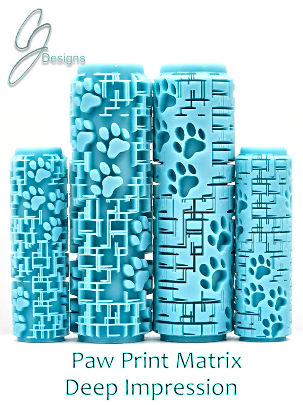 Paw Print Matrix Deep Impression Texture Rollers