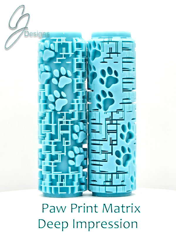 Paw Print Matrix Deep Impression Texture Rollers