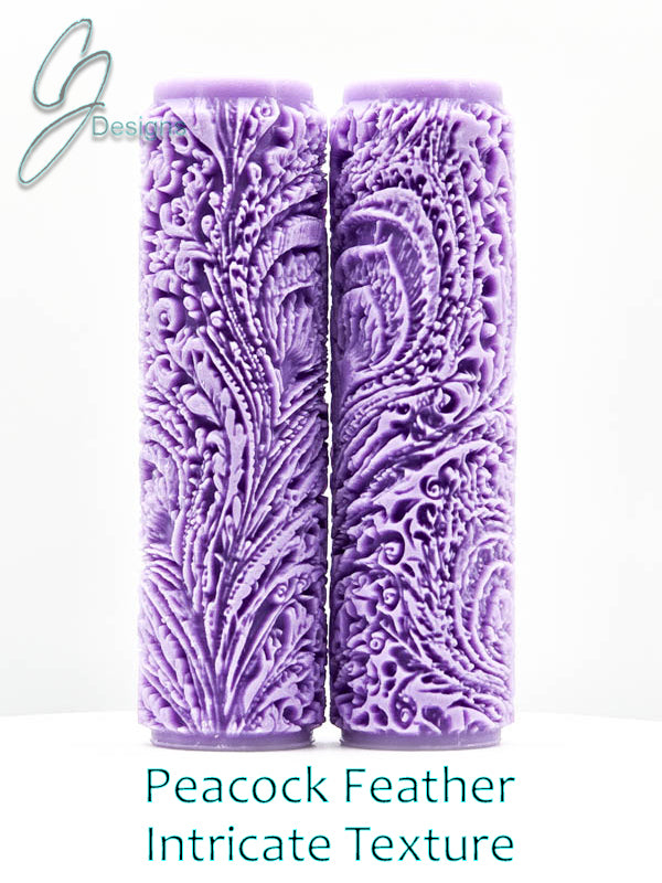 Peacock Feathers Intricate Detail Texture Roller