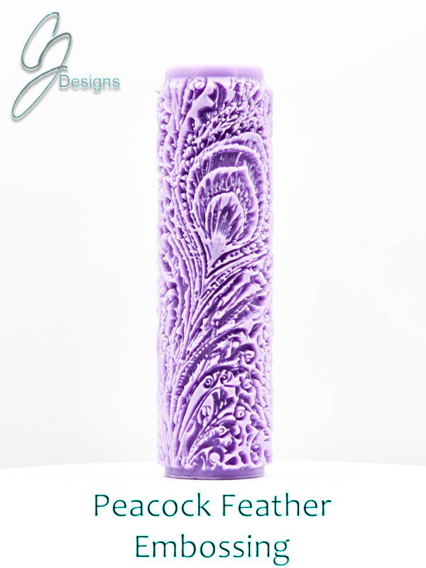 Peacock Feathers Intricate Detail Texture Roller