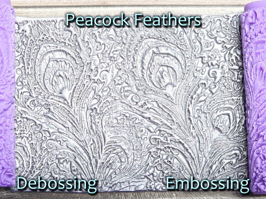 Peacock Feathers Intricate Detail Texture Roller