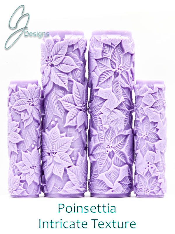 Poinsettia Intricate Detail Texture Roller