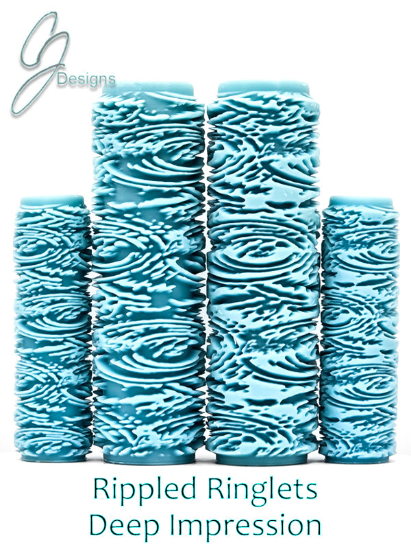 Rippled Ringlets Deep Impression Texture Rollers