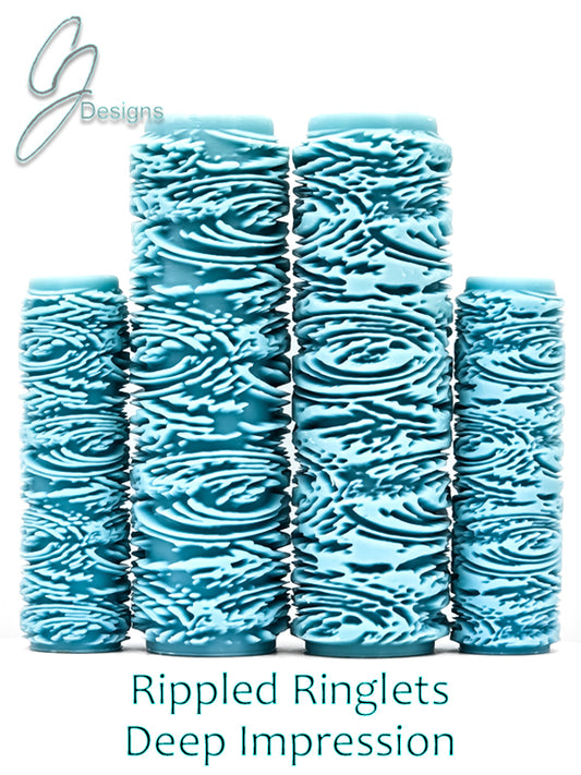 Rippled Ringlets Deep Impression Texture Rollers