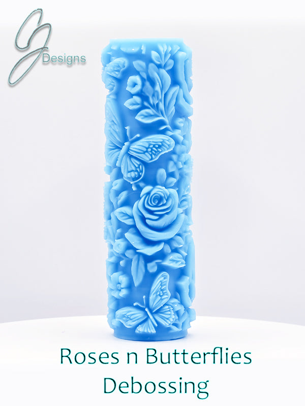 Roses N Butterflies Deep Impression Texture Rollers