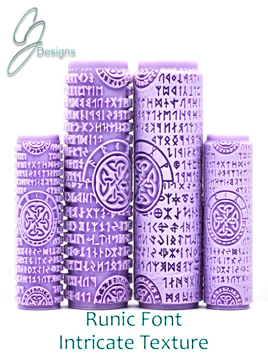 Runic Font Intricate Detail Texture Roller
