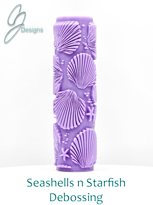 Seashells n Starfish Intricate Detail Texture Roller