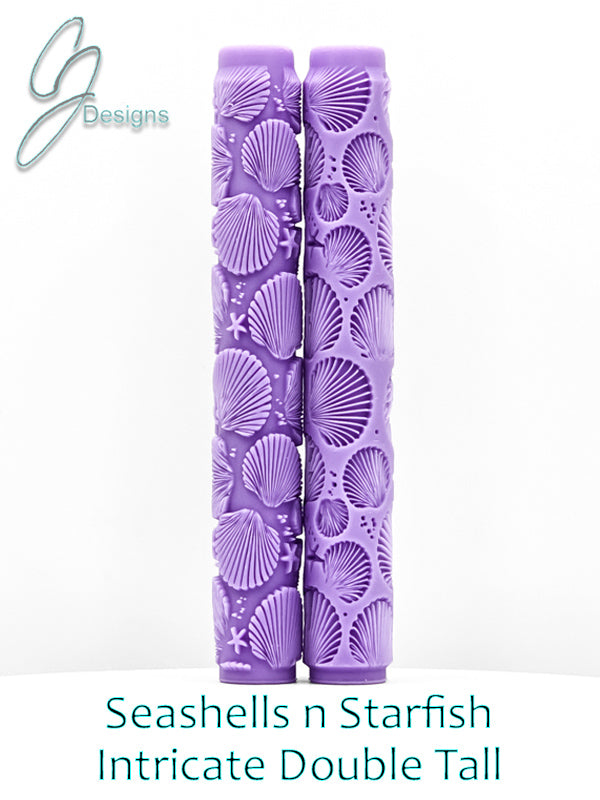 Seashells n Starfish Intricate Detail Texture Roller