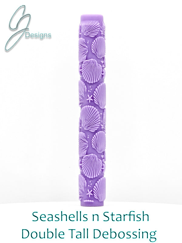 Seashells n Starfish Intricate Detail Texture Roller